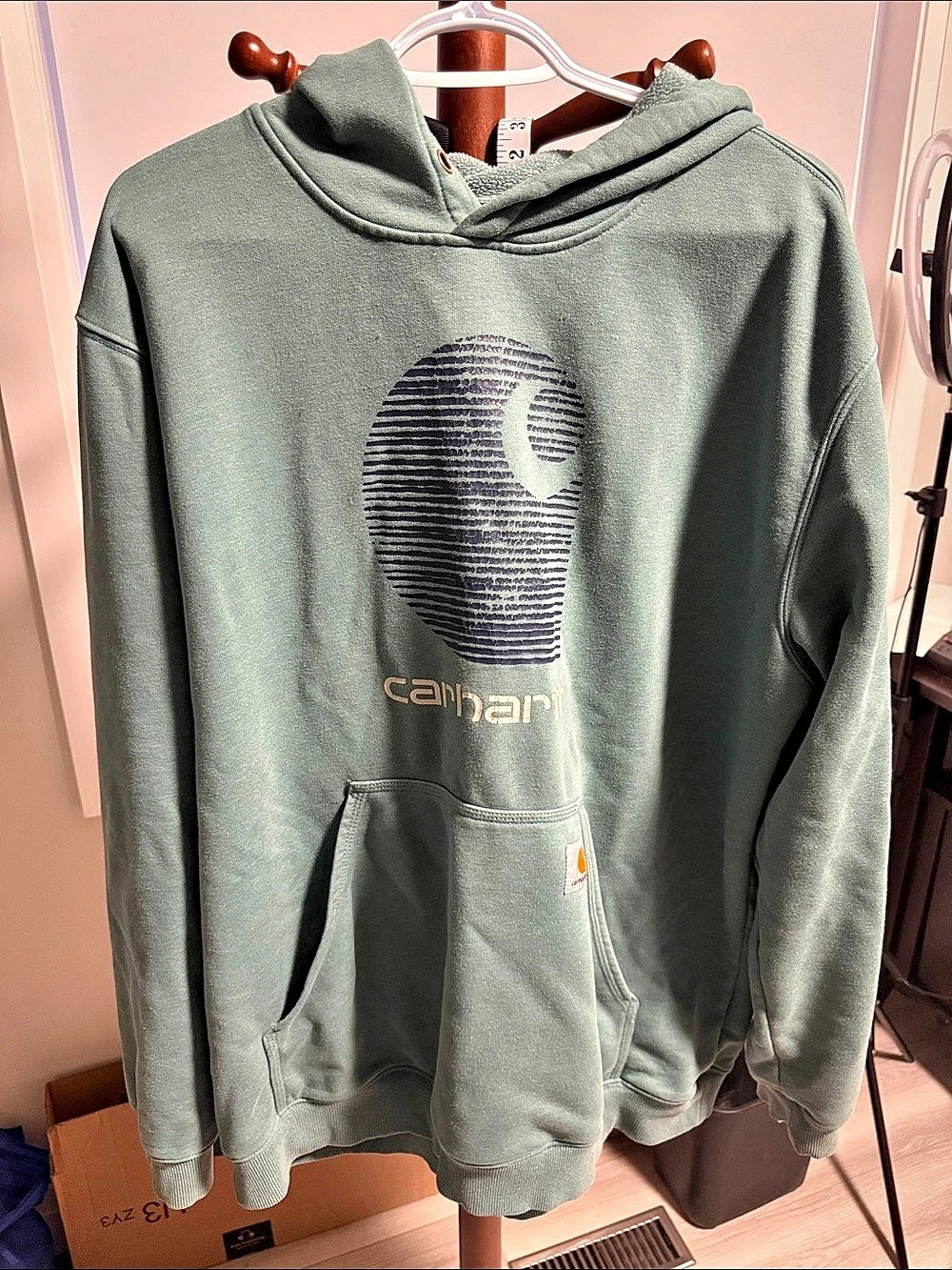 Carhartt Rain Defender Loose Fit Midweight Logo Graphic Sweatshirt Green XL